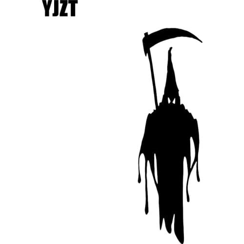 YJZT 4.4*14.7CM Be Careful Ugly Devil Is Near Car Sticker Silhoutte Decal Black/Silver Covering The Body C20-1501