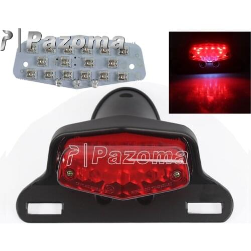 EMARK 12V LED Motorcycle Motorbike Tail Light Rear Brake Stop Lamp For Harley Bobber Chopper Custom Norton Honda Yamaha Suzuki
