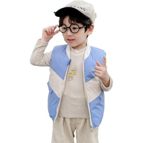 Winter Kids Baby Down Cotton Vest Boy Girl 2-7y Warm Jacket 2021 Autumn New Sleeveless Children Clothes Vest for girl Waistcoat
