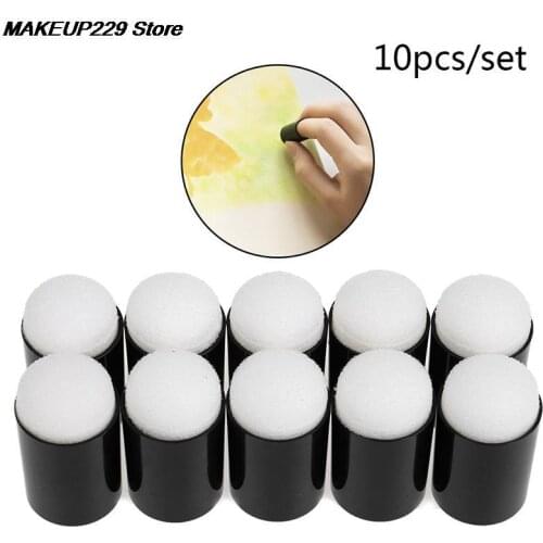 10pcs/lot Sponge Finger Daubers Foam Finger Painting Craft Set Finger Paint Drawing Sponge Foam Finger Chalk Ink