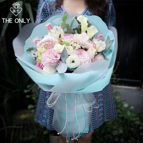 10pcs/lot Petal Shape Flower Wrapping Flower Bouquet Gift Packaging Craft Paper Florist Decor Party Home