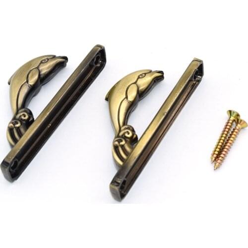 85mm Antique Bronze Metal Hooks Hangers dolphins Wall hooks Vintage Coat Rack Rustic Chic Wall hook towel hook 2pcs