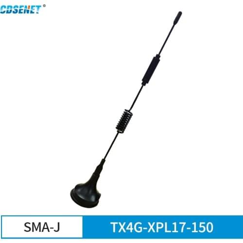 4dBi Magnetic Antenna 4G/LTE GSM GPRS WCDMA SMA-J 4G/NB-IoT Full Band Coverage Industrial Equipment TX4G-XPL17-150
