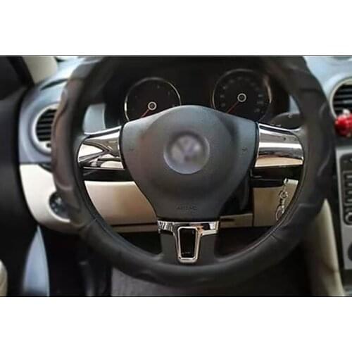 Car-styling accessories steering wheel trim decoration sticker case For Volkswagen Tiguan Touran Passat Amarok Multivan Lavida