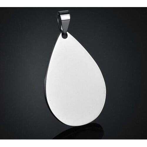 Stainless Steel Pet Tag Personalized Water Drops Shape Stainless Steel Pet ID Tags Pet Pendant For Cat Dog Free Shipping