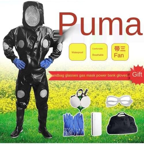 15-Hole Anti-Wasp Clothes One-Piece Wasp Clothes Extra Thick Band Three Movable Fan Wasp Clothes beekeeper suit