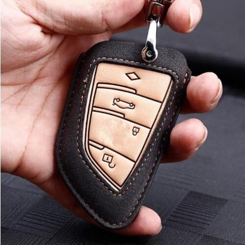 Genuine Leather luxury Car Suede Leather Key Case Holder Cover For BMW X1 X3 X4 X5 X6 E90 E60 E36 E93 F15 F16 F48 G30 F11F30