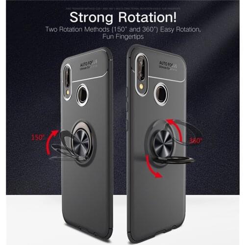 Huawei P20 Lite Case P20Lite Car Holder Stand Magnetic Bracket Finger Ring Silicone TPU Case For Huawei P20 Lite Coque Capa