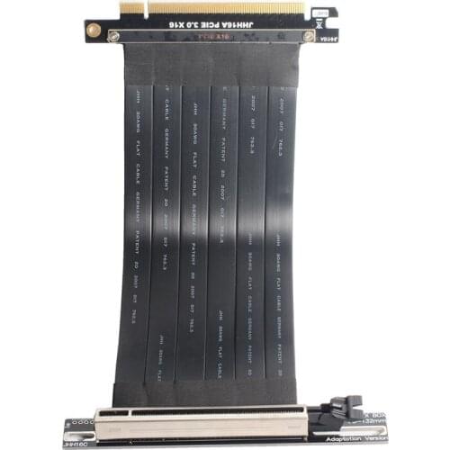 Black White High Speed 128Gbps x16 PCIe PCI-E 3.0 16X to 16X GEN3 GPU Extender Riser Extension Cable 90 Degree 0.1~1M