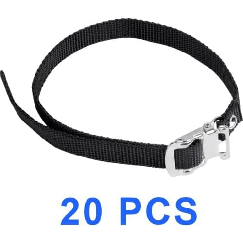 Deemount 10 Pairs Bicycle Pedal Band Cycling Spinning Non Skid Shoe Toe Casing Tie Harness Strap Rope Bike Riding Safety Belts