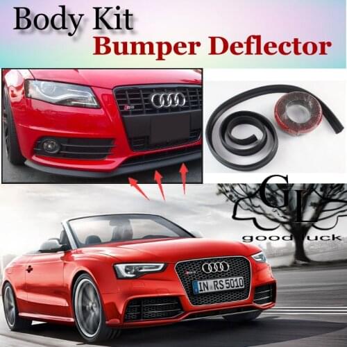 Bumper Lip Lips For Audi A5 S5 RS5 2007~2015 / Car Lip Shop Spoiler / Scratch Proof Adhesive Body Kit + Car Lip Skirt