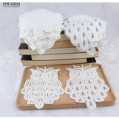 African lace fabric ribbon wedding decoration trim DIY 2pcs High Quality New Owl Series Water Soluble Milk Silk Embroidery Lace