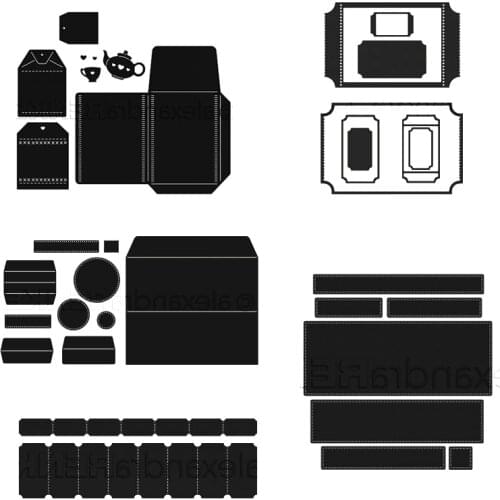 Mmao Crafts Metal Steel Cutting Dies New Folded Box envelope Stencil For DIY Scrapbooking Paper/photo Cards Embossing Dies