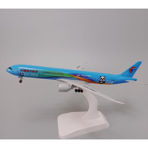18cm Alloy Metal Air China Eastern Airlines Boeing 777 B777 Airplane Model EXPO Panda Airways Plane Model W Wheels Aircraft