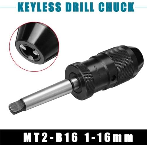 Drill Chuck Arbor 1-16mm B16 Self Tighten Keyless Drill Chuck With MT2-B16 Arbor For Lathe Drill
