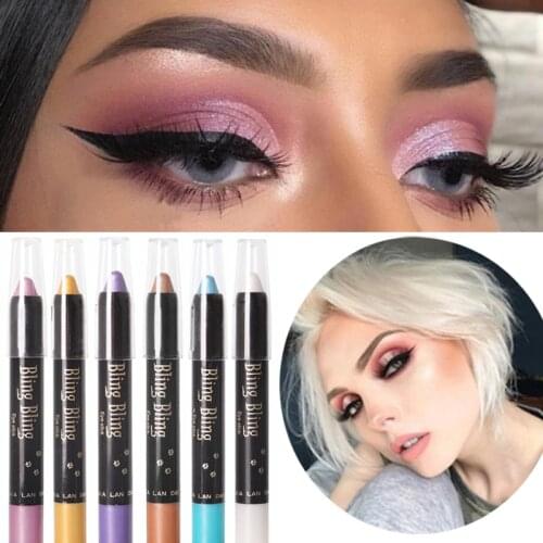 16 Color Pearlescent Eyeshadow Pen Long Lasting Shimmer Matte Eyeshadow Stick Waterproof Women Shiny Eye Makeup Stick Cosmetics
