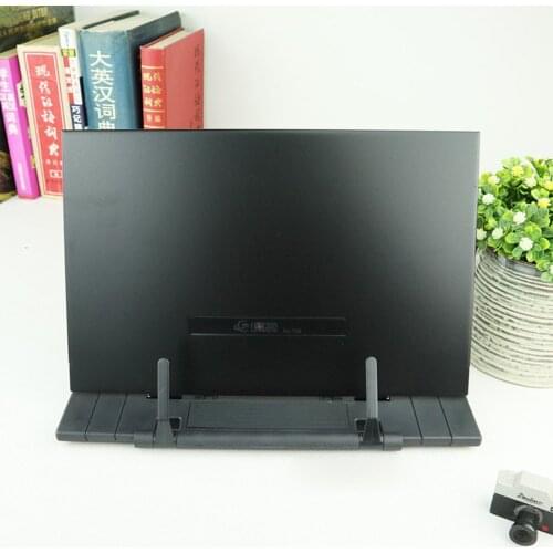 Portable Book Stand Frame Reading Desk Holder with 7 Tilt Adjustable Grooves,Black