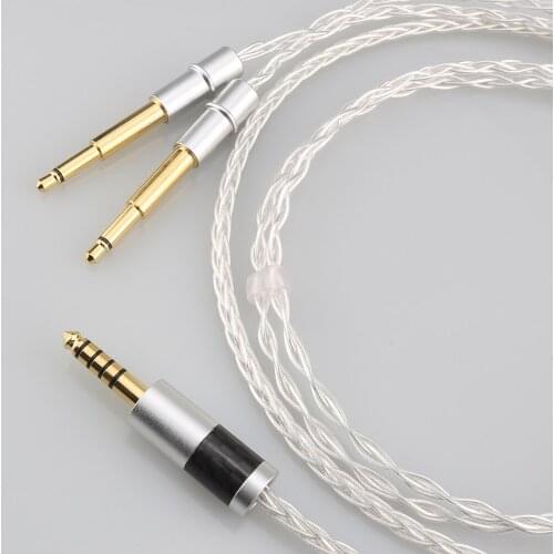 OCC Silver Plated HiFi Cable with 4.4MM Balanced Male for MEZE99 Classics 99neo NEO NOIR Headphone for Sony WM1A, NW-WM1Z, PHA
