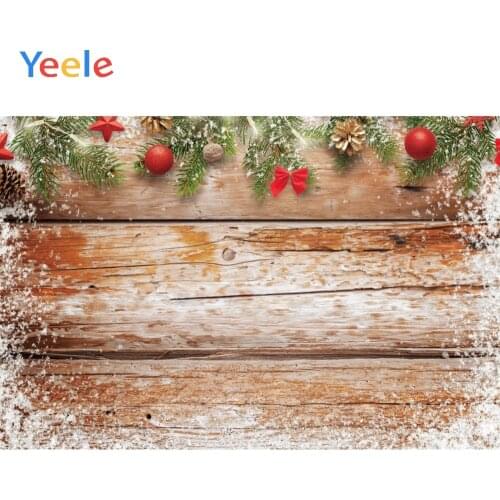 Christmas Snowflake Ball Branch Star Wooden Board Baby Party Backdrop Photography Photographic Background For Photo Studio