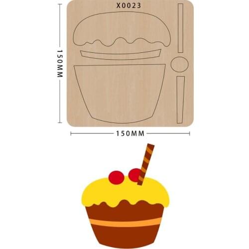 Diy craft Handmade die-cut Wooden Scrapbooking Cut Dies Food Non-woven cutting mold cake shape Suitable for big shot machines