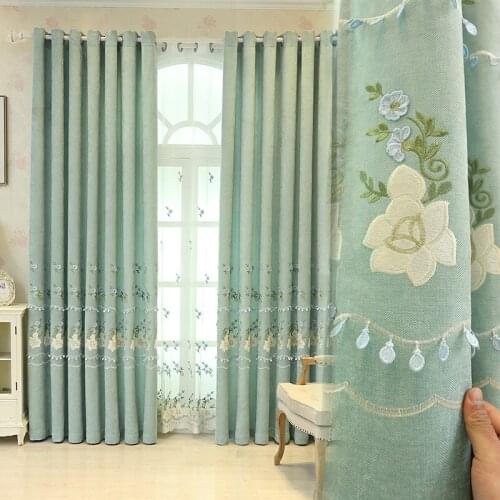 Living Room Bedroom Modern Minimalist Fashion Wind Embroidered Curtains Embroidered Curtains New Relief