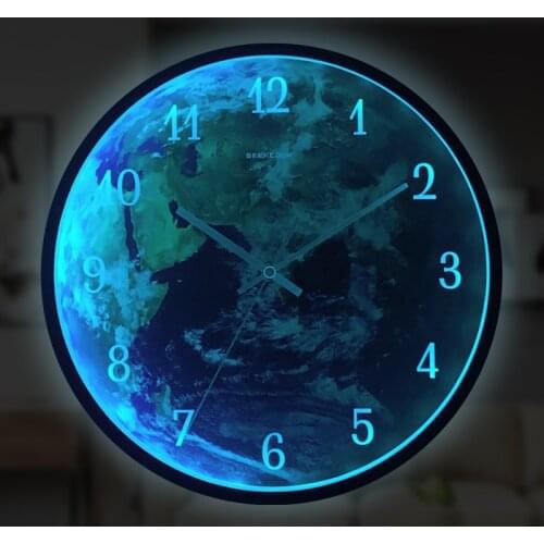Voice controlled induction LED Night Light Wall Clock wall clock home decor clock wall clocks