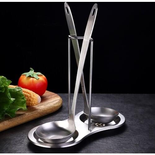 U-type 304 stainless steel spoon soup shell shelf removable hot pot spoon hanging shelf kitchen gadgets