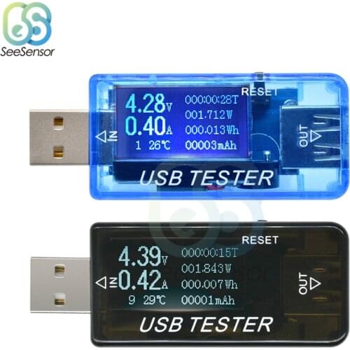 USB 5V 9V 12V 24V 30V LCD Current Voltage Charger Capacity Tester USB Charger Doctor Power Meter Voltmeter Ammeter