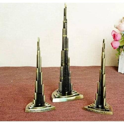 World Famous Building Model, Burj Khalifa Tower, 2 size optional, Replica, Metal Crafts Home Decoration Gift gifts