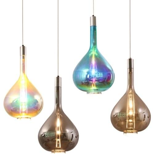 High end restaurant chandelier northern Europe lamps simple personality modern window lighting LED glass bar Chandelier