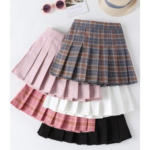 Summer Child Clothes Baby Toddler Children Clothing School Plaid Girls Skirt Bottoming Princess Pleated Skirts Kids Short SKirt