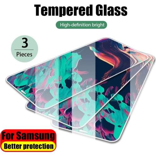 Tempered Glass For Samsung Galaxy S21 Ultra S10 S20 Fe S10 A51 A52 A32 A72 Screen Protector For Note 10 Plus A50 A71 A70 M31 M51
