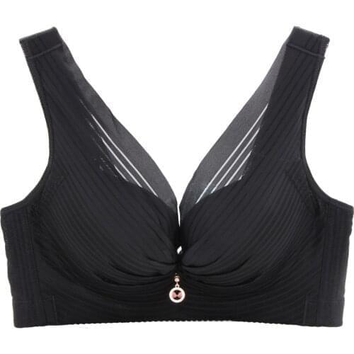 Wire Free Bras for Women Plus Size Brassiere Comfort Underwear Wide Straps and Back Support 34-52 C D Cup Wire Free Brassiere BH