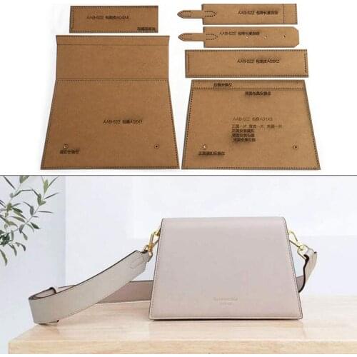 1Set DIY Kraft Paper Template New Creative Organ Bag Shoulder Messenger Bag Leather Craft Pattern DIY Stencil Sewing Pattern