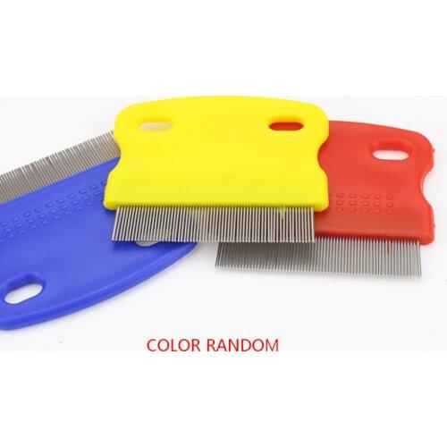 High Qualtiy 1PC Pet Cat Dog Toothed Flea Comb Remover Grooming Cleaning Comb Stainless Steel Brush Color Random