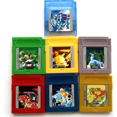 16 Bits Video Game Cartridge Console Card Blue Crystal Golden Green Red Silver Yellow English/Spanish/French For Nintendo GBC