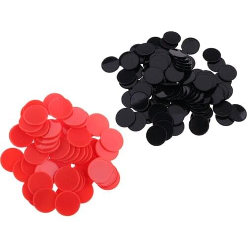 200pcs Plastic Poker Bingo Token Chips Kids Family Board Game Play Toy Gift