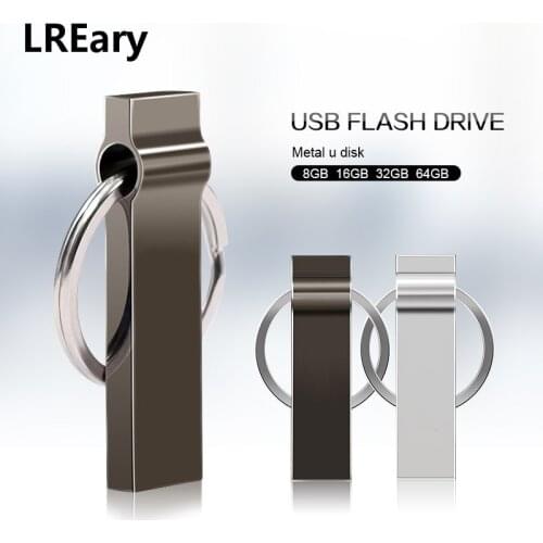 2019 Top quality Keychain USB flash Drive 4GB Metal Pendrive 8GB 16GB 32GB USB Flash Memory Stick Pen Drive 64GB USB Stick