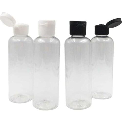 50PCS 100ML PET Empty Transparent Cosmetic Flip Top Cap Plastic Bottle 100ml Plastic Clear Container