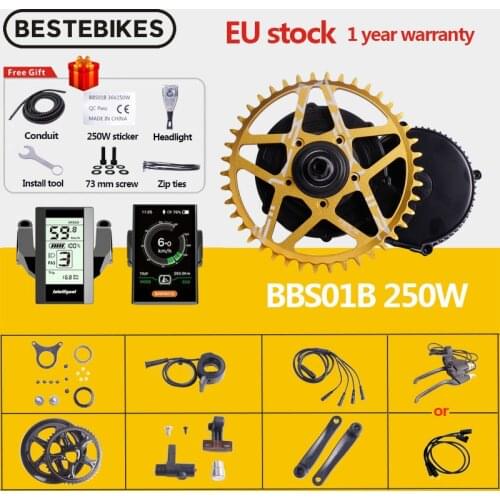 Bafang Motor BBS01B 36V 250W Bafang BBS01 Bafang Electric Bike 8fun Mid Drive Motor Ebike E-bike Electric Bike Conversion Kit