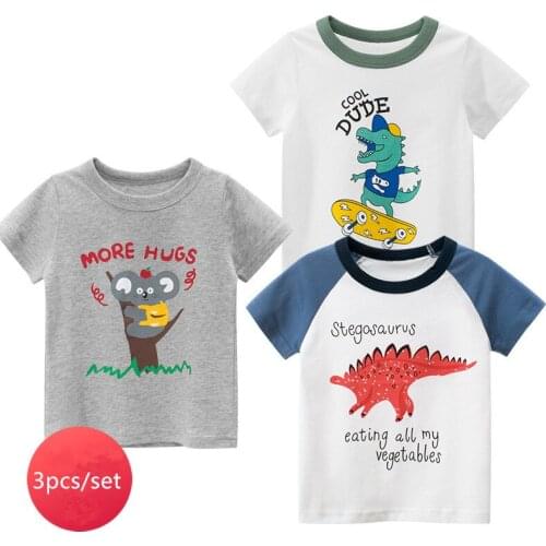 Bambino New Year 2021 Tshirt for Boys Cartoon Summer Children Tops 2-9Years Little Kids Clothing Baby Costume Pure Cotton Shirt