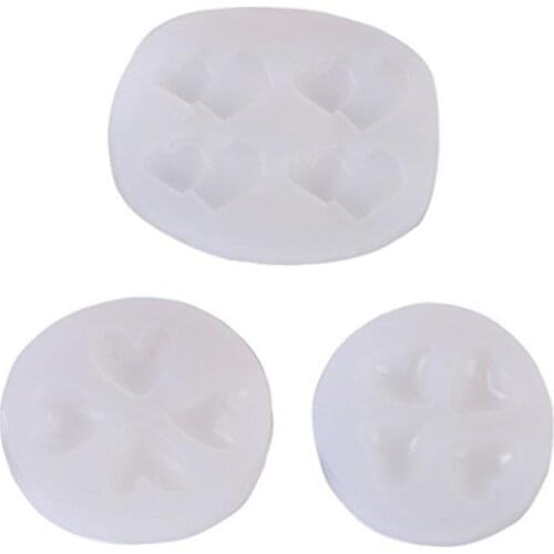 Shiny Glossy Silicone Resin Molds Small Love Shape Keychain Mold DIY Keychain Pendant Jewelry Epoxy Resin Crafting Molds