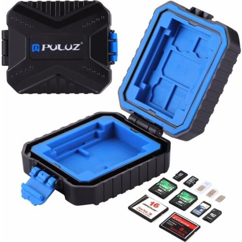 PULUZ 11 in 1 Memory Card Case for 3SIM + 2XQD + 2CF + 2TF + 2SD Card