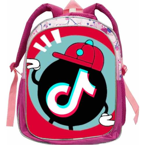 TIK TOK Children School Bags Cartoon Rainbow Primary Backpacks Boy Girl Kids Satchel Schoolbag Backpack
