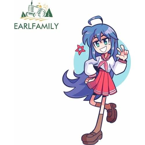 EARLFAMILY 13cm x 7cm For Lucky Star Bumper Car Decal Waterproof Car Stickers 3D Vinyl Material Occlusion Scratch Decoration