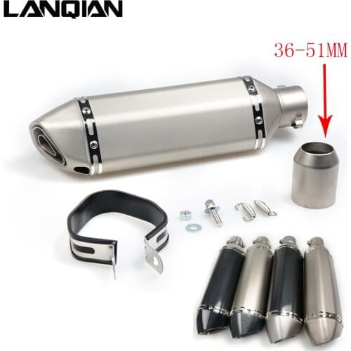 Carbon Fiber Motorcycle Exhaust Muffler Modified AR Exhaust Pipe z800 cbr125 cbr600 cb750 bj600 With DB Killer CNC Exhaust