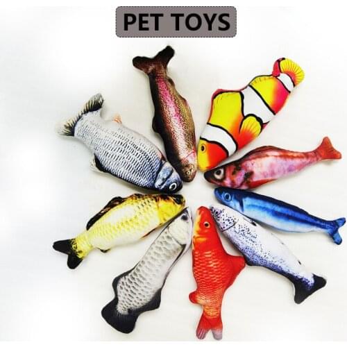 Catnip Toys 3D Fish Shape Cat Toy Simulation Fish Shape Soft Plush Catnip Doll Interactive Gift Pets Chew Supplies Cat Kitten