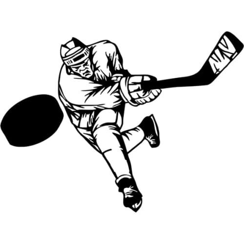 Interesting Hockey Decal Car Sticker Silhouette Vinyl Graphic Good Quality Waterproof Sun Protection Anti-UV Apply To Car Window
