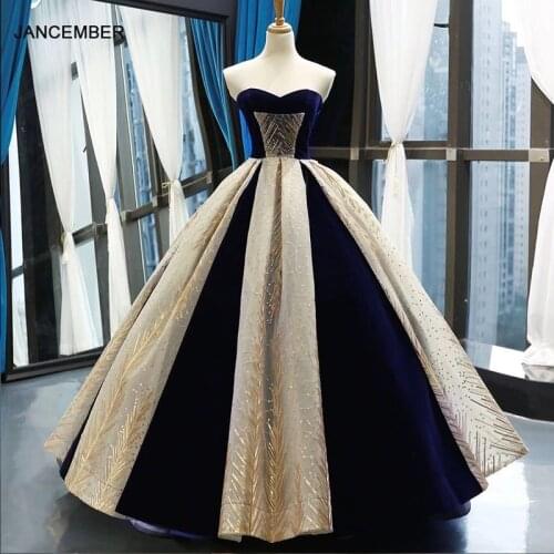 J66743 jancember 15 years quinceanera dress strapless ball gown floor length prom party dresses 2019 vestidos de quinceaneras