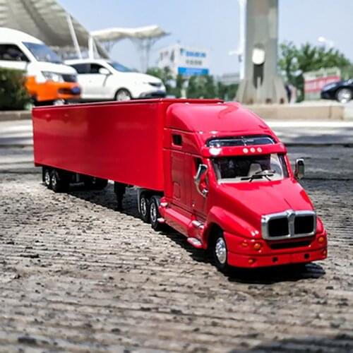 Diecast 1:32 Model Alloy Heavy Semi-trailer Container Truck Toys Vehicle Display Collection Souvenir Ornaments Show